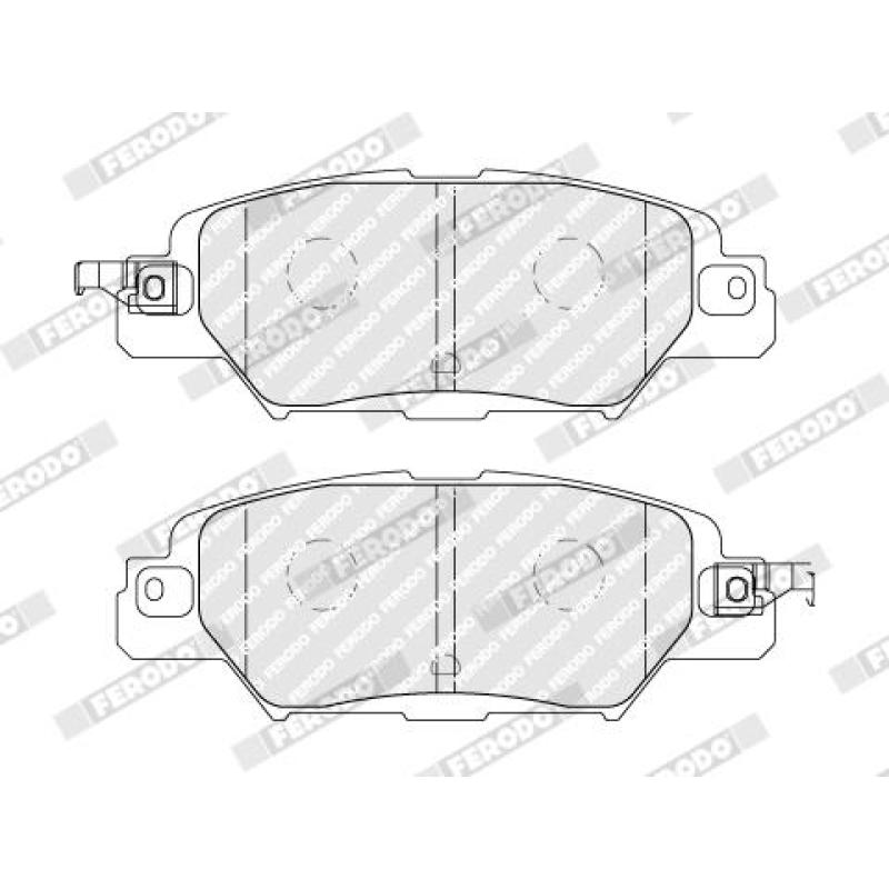Jeu de 4 plaquettes de frein arrière FERODO FDB5116 - Visuel 1