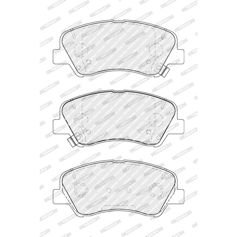 Jeu de 4 plaquettes de frein avant FERODO FDB5135 - Visuel 2