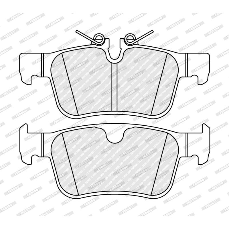 Jeu de 4 plaquettes de frein arrière FERODO FDB5241 - Visuel 1