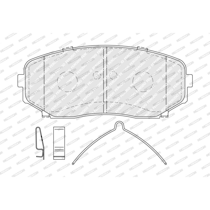 Jeu de 4 plaquettes de frein avant FERODO FDB5285 - Visuel 1