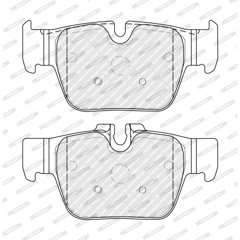 Jeu de 4 plaquettes de frein arrière FERODO FDB5354 - Visuel 1