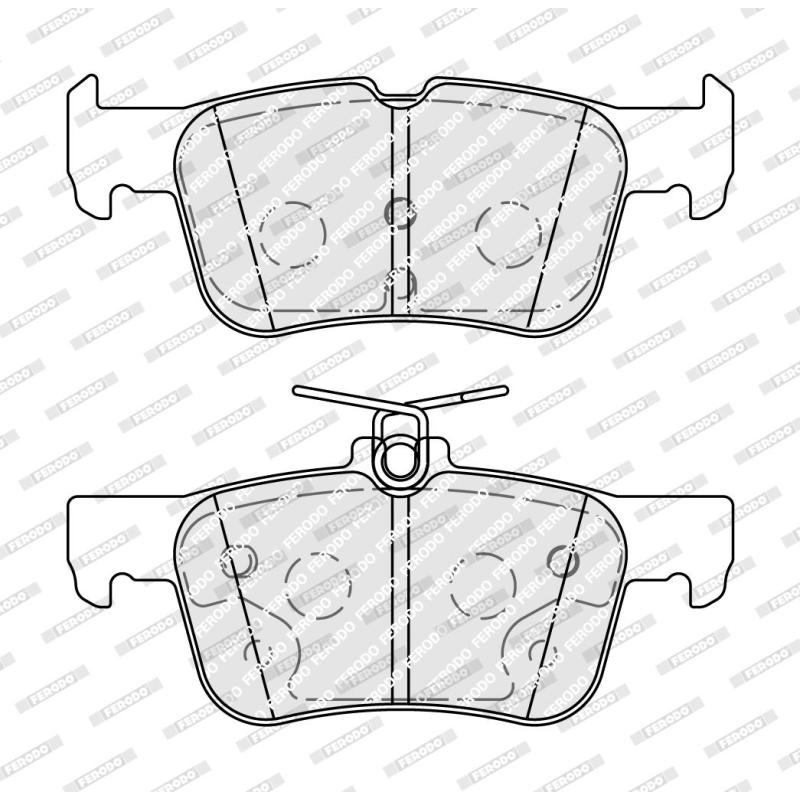 Jeu de 4 plaquettes de frein arrière FERODO FDB5355 - Visuel 1