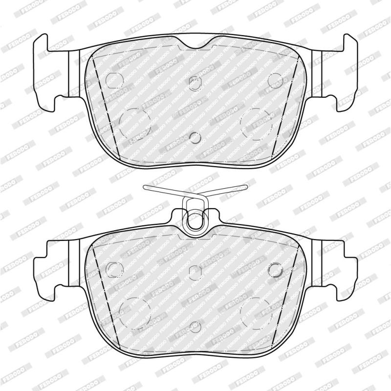Jeu de 4 plaquettes de frein arrière FERODO FDB5356 - Visuel 1