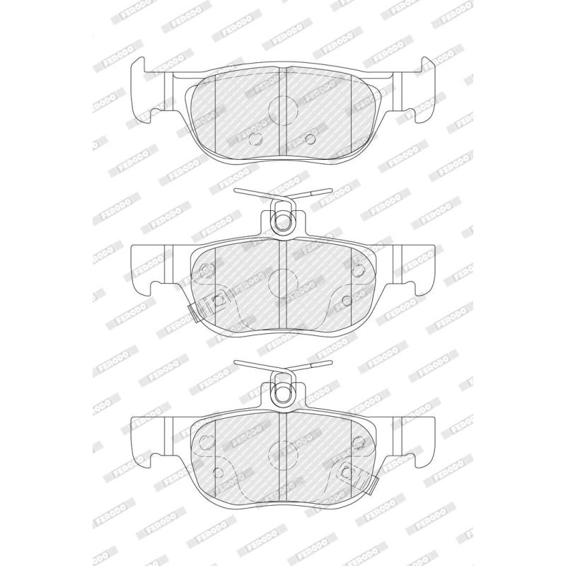 Jeu de 4 plaquettes de frein avant FERODO FDB5376 - Visuel 2