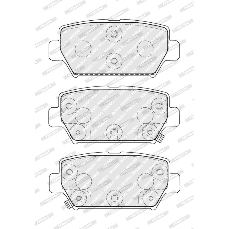 Jeu de 4 plaquettes de frein arrière FERODO FDB5406 - Visuel 1