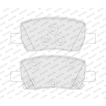 Jeu de 4 plaquettes de frein avant FERODO OEM 58302P2A51 Jeu de 4 plaquettes de frein avant FERODO OEM 58302P2A51