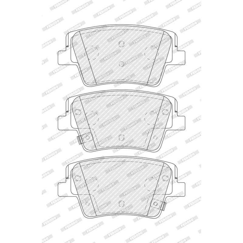 Jeu de 4 plaquettes de frein avant FERODO FDB5521 - Visuel 2