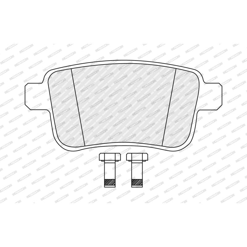 Jeu de 4 plaquettes de frein avant FERODO FDB5559 - Visuel 1