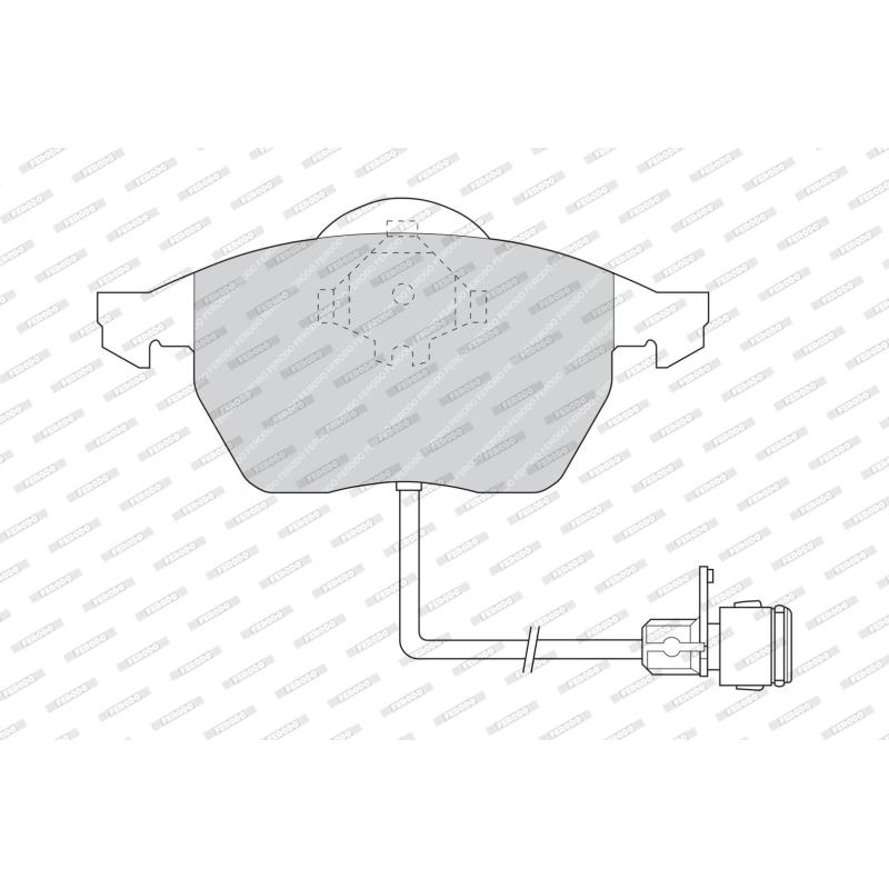 Jeu de 4 plaquettes de frein avant FERODO FDB590 - Visuel 1