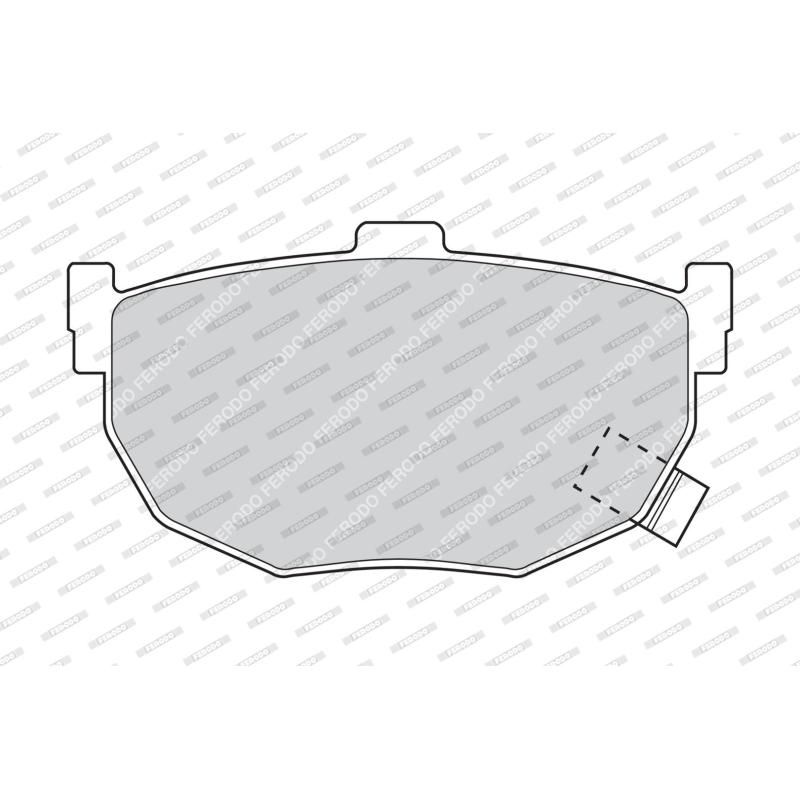 Jeu de 4 plaquettes de frein arrière FERODO FDB638 - Visuel 1