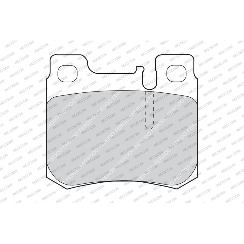 Jeu de 4 plaquettes de frein arrière FERODO FDB693 - Visuel 1