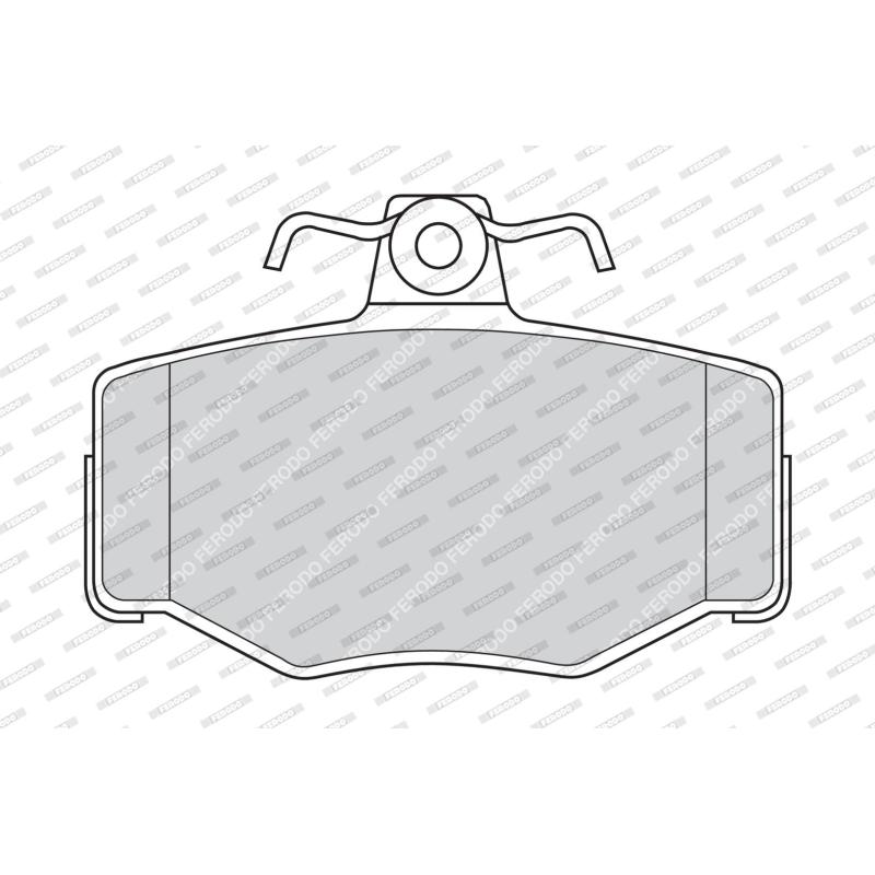 Jeu de 4 plaquettes de frein arrière FERODO FDB707 - Visuel 1