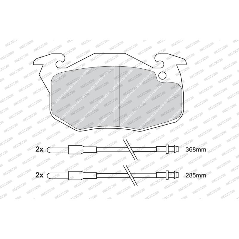 Jeu de 4 plaquettes de frein avant FERODO FDB719 - Visuel 1