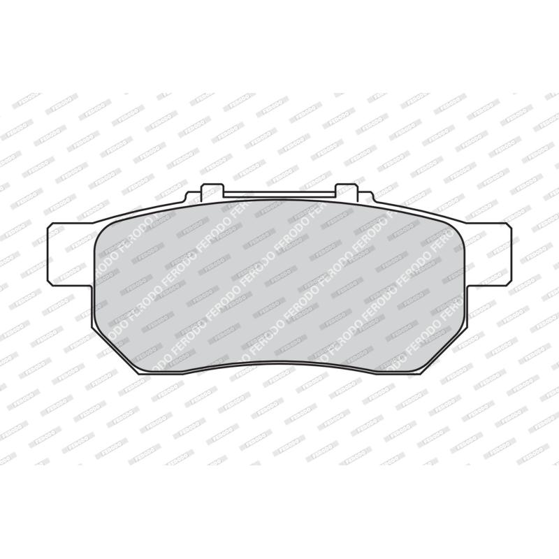 Jeu de 4 plaquettes de frein arrière FERODO FDB778 - Visuel 1