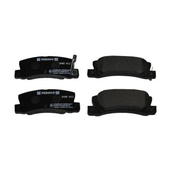 Jeu de 4 plaquettes de frein arrière FERODO FDB848 pour CHRYSLER PACIFICA 1.6 - 110cv