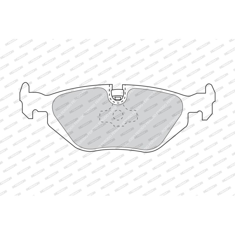 Jeu de 4 plaquettes de frein arrière FERODO FDB850 - Visuel 1