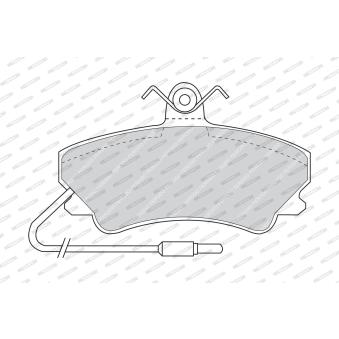 Jeu de 4 plaquettes de frein avant FERODO [FDB880]