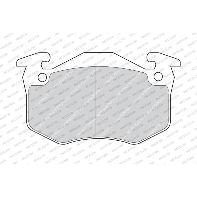 Jeu de 4 plaquettes de frein avant FERODO FDB881 - Visuel 1
