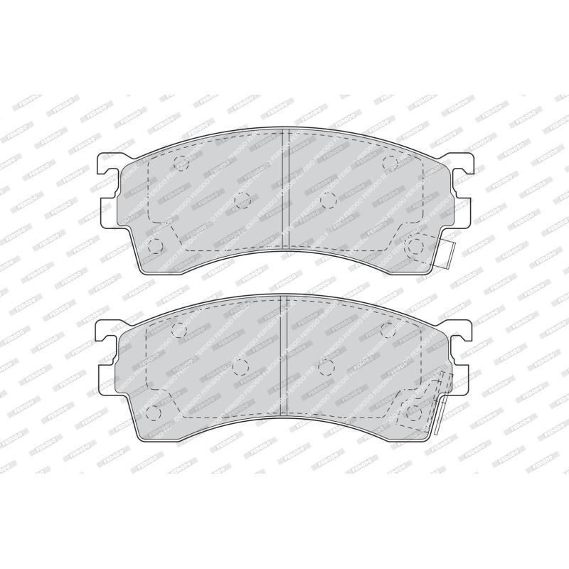 Jeu de 4 plaquettes de frein avant FERODO FDB950 - Visuel 1