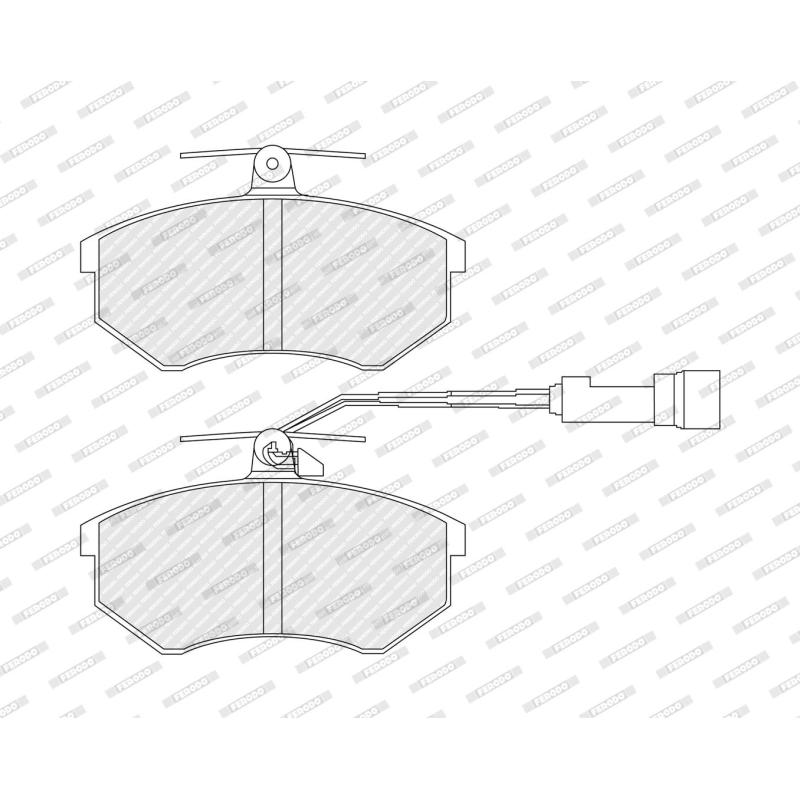 Jeu de 4 plaquettes de frein avant FERODO FDB954 - Visuel 1