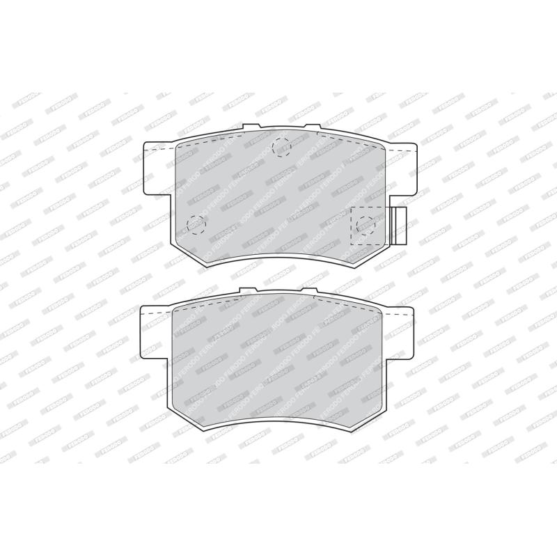 Jeu de 4 plaquettes de frein arrière FERODO FDB956 - Visuel 1