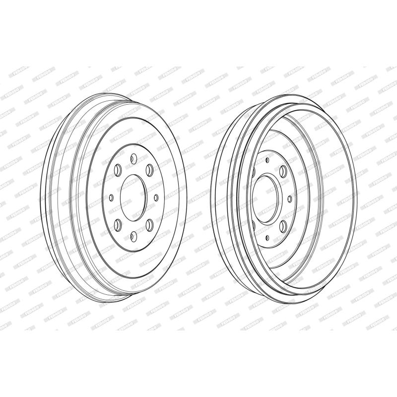 Tambour de frein FERODO FDR329801 - Visuel 1