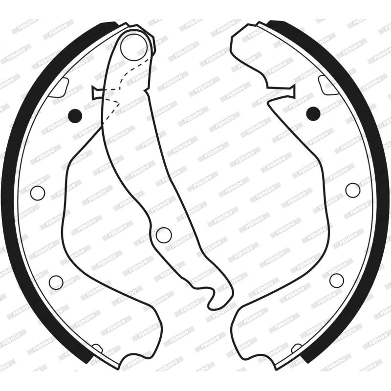 Jeu de mâchoires de frein FERODO FSB198 - Visuel 2