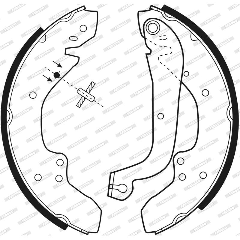 Jeu de mâchoires de frein FERODO FSB203 - Visuel 2