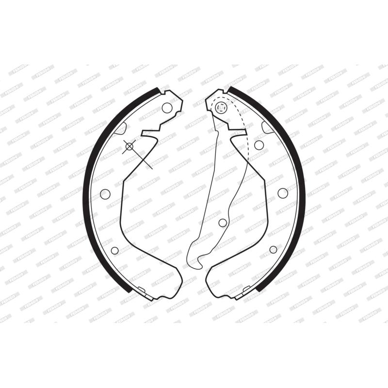 Jeu de mâchoires de frein FERODO FSB216 - Visuel 1