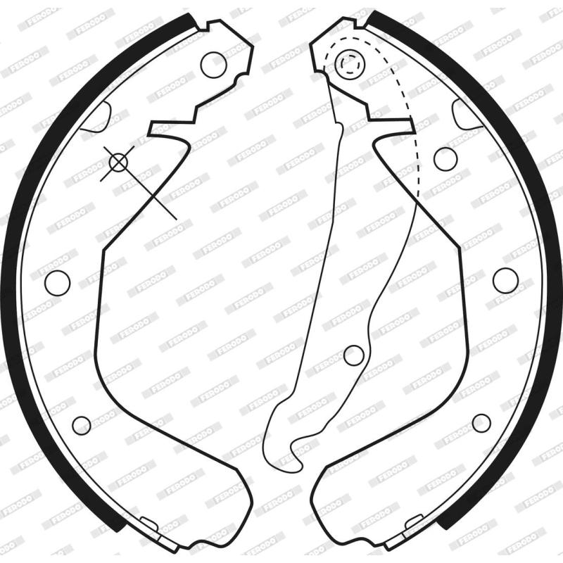 Jeu de mâchoires de frein FERODO FSB216 - Visuel 2