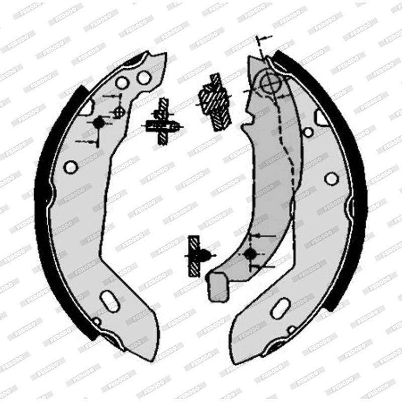 Jeu de mâchoires de frein FERODO FSB225 - Visuel 1