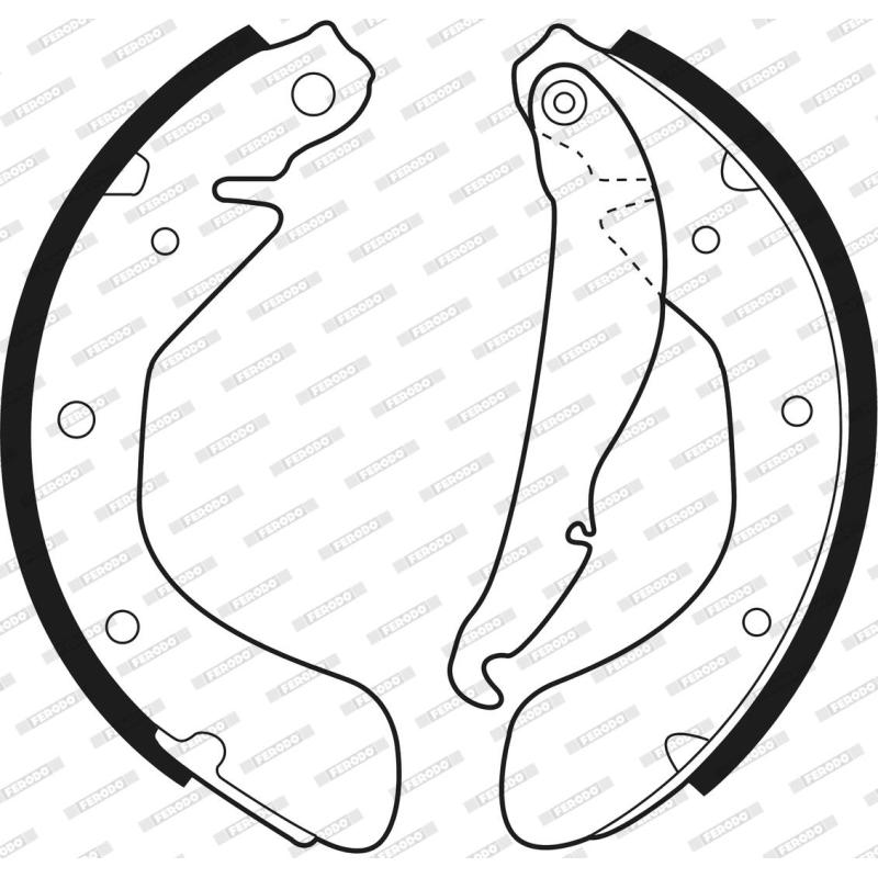 Jeu de mâchoires de frein FERODO FSB334 - Visuel 2