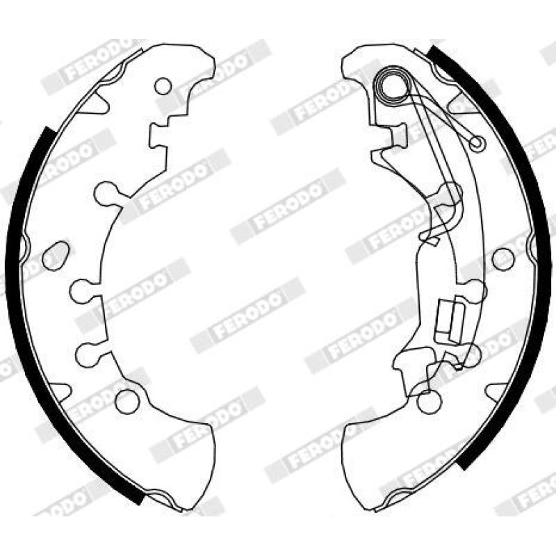 Jeu de mâchoires de frein FERODO FSB4076 - Visuel 1