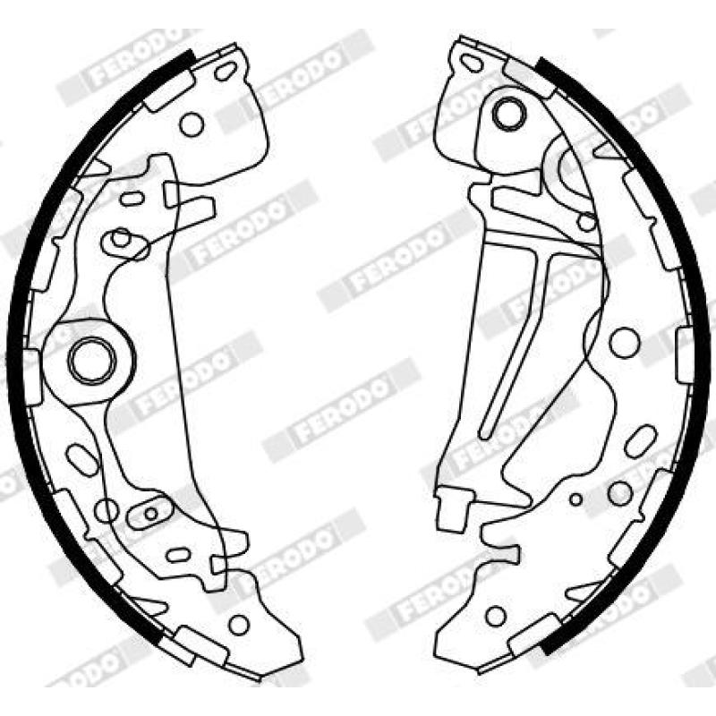 Jeu de mâchoires de frein FERODO FSB4096 - Visuel 1