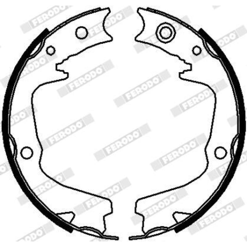 Jeu de mâchoires de frein, frein de stationnement FERODO FSB4112 - Visuel 1