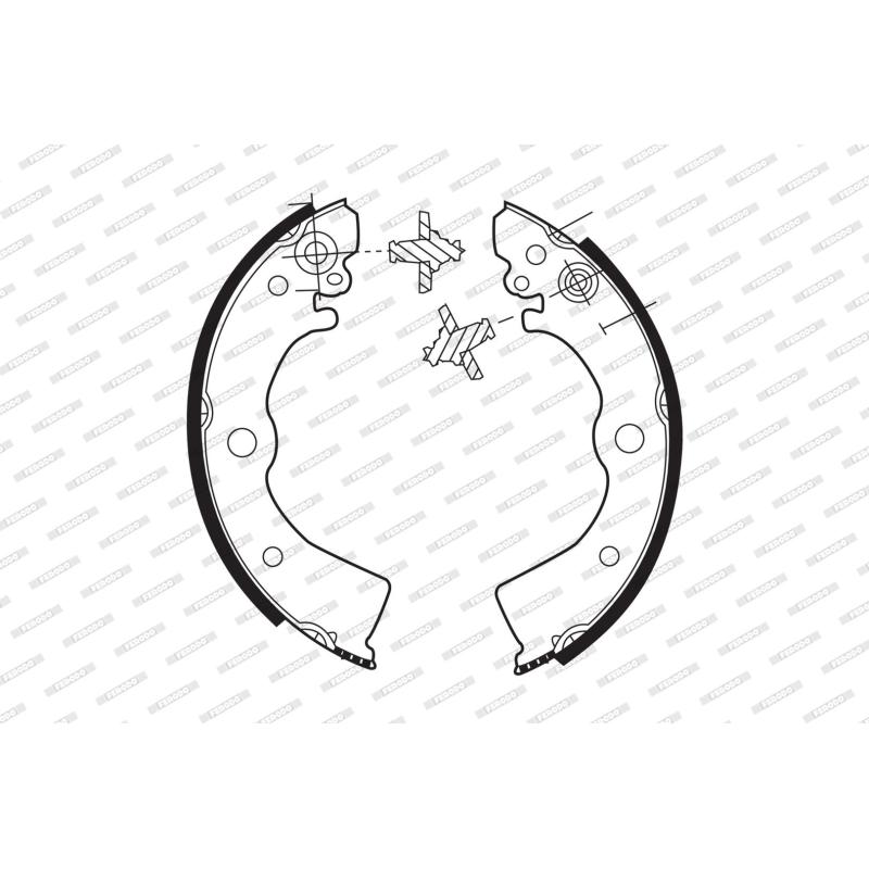 Jeu de mâchoires de frein FERODO FSB412 - Visuel 1