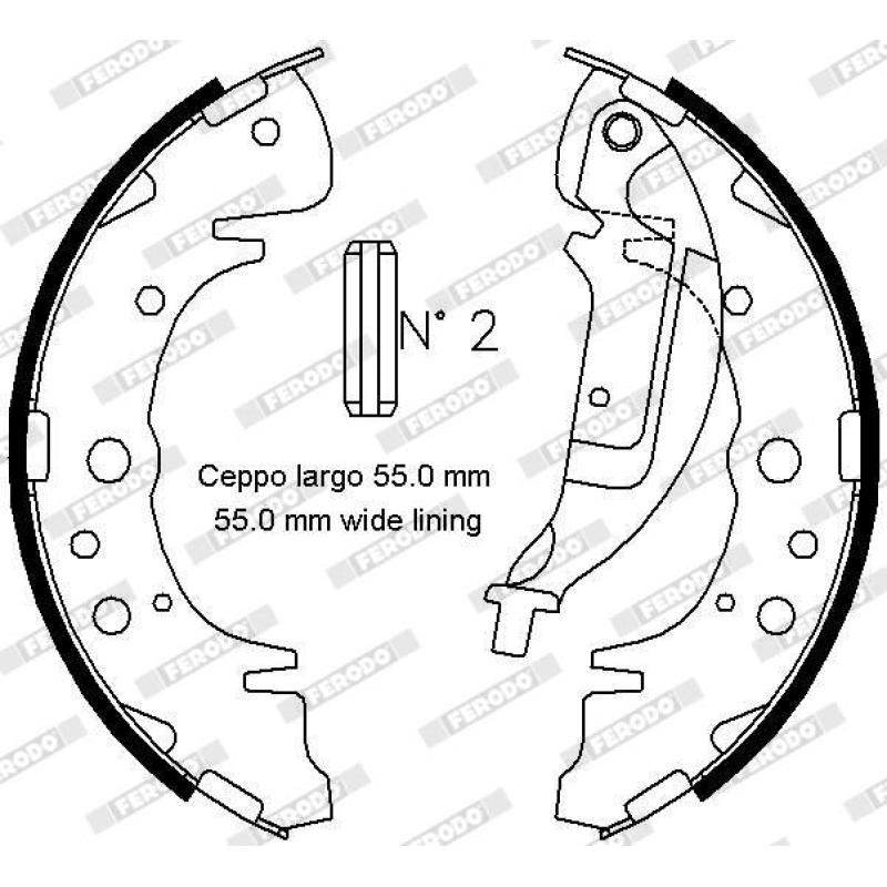 Jeu de mâchoires de frein FERODO FSB4310 - Visuel 1
