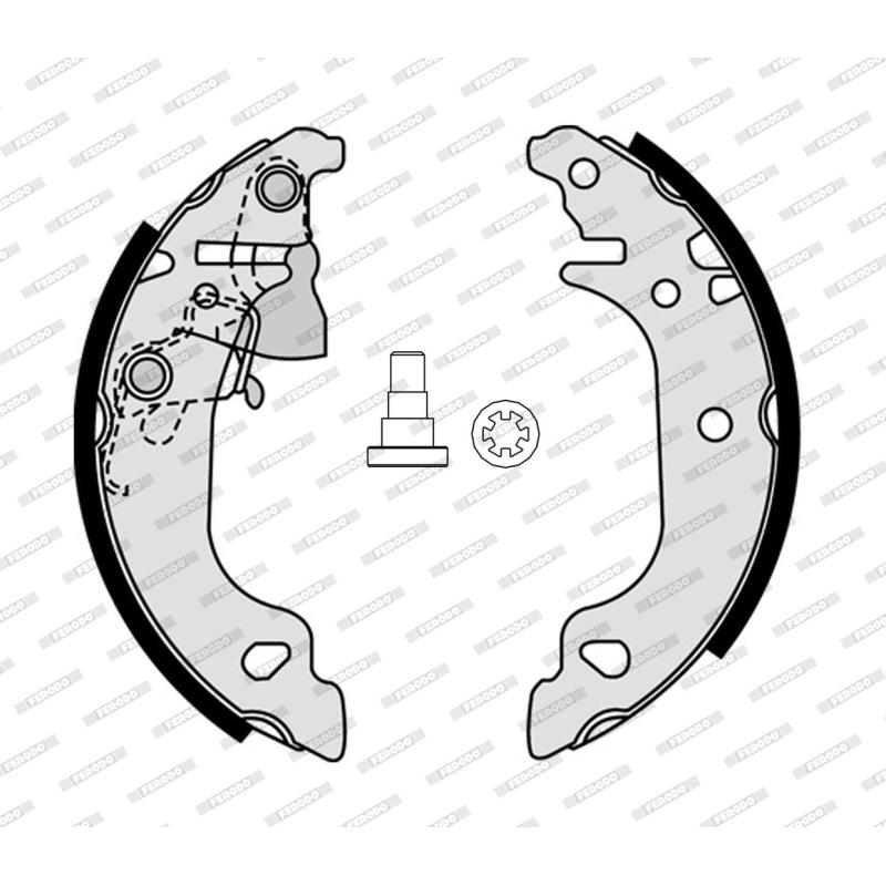Jeu de mâchoires de frein FERODO FSB4312 - Visuel 1
