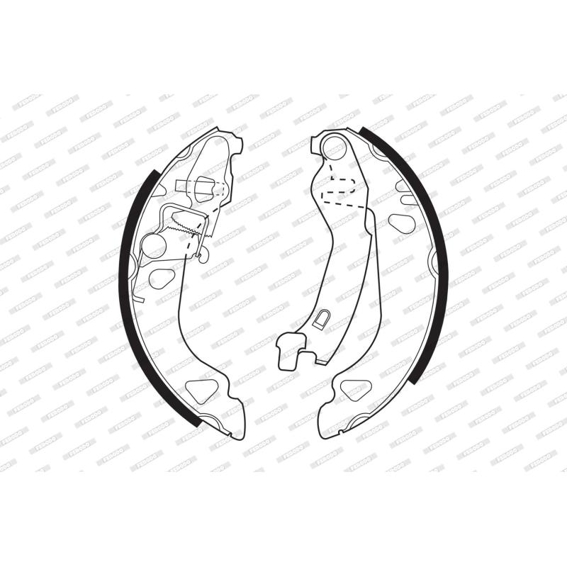 Jeu de mâchoires de frein FERODO FSB477 - Visuel 1