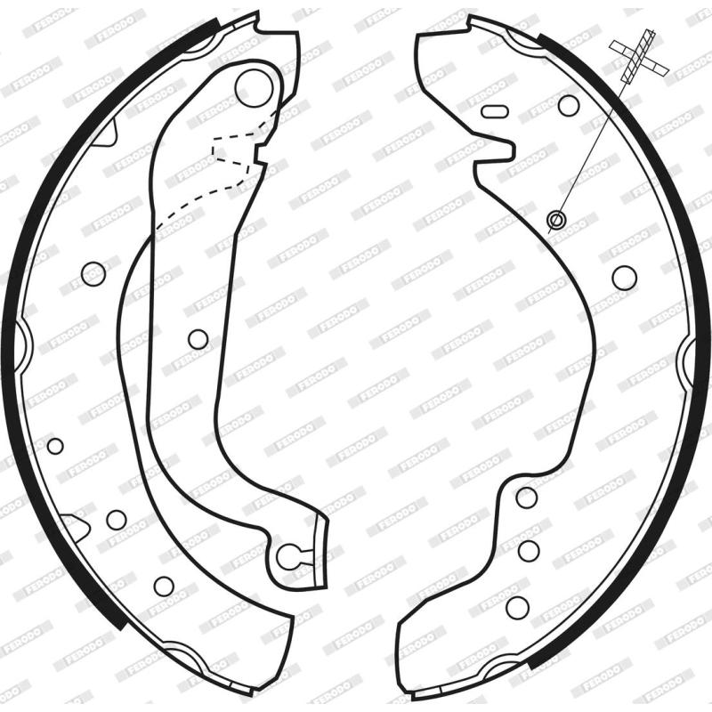 Jeu de mâchoires de frein FERODO FSB533 - Visuel 1