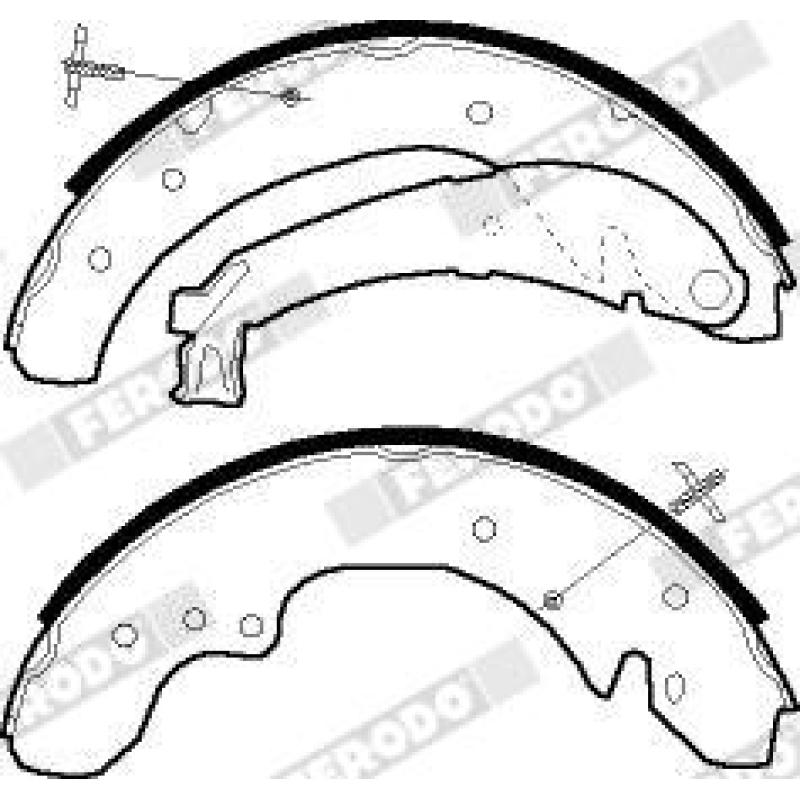 Jeu de mâchoires de frein FERODO FSB534R - Visuel 1