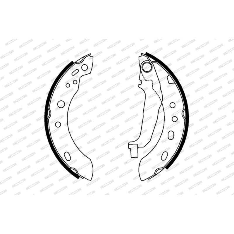 Jeu de mâchoires de frein FERODO FSB640 - Visuel 1