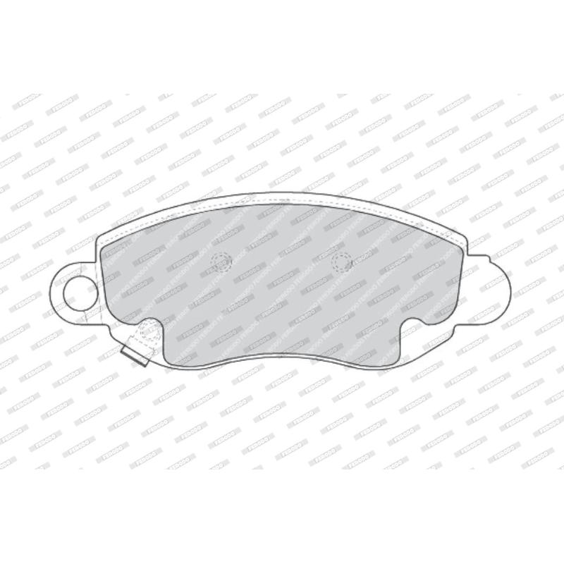 Jeu de 4 plaquettes de frein avant FERODO FVR1381 - Visuel 1