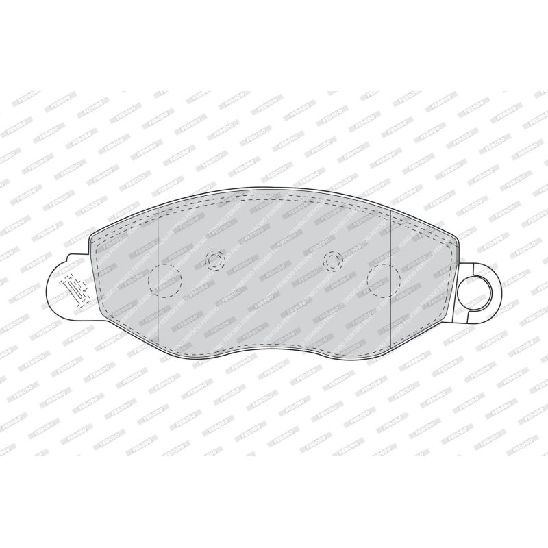 Jeu de 4 plaquettes de frein avant FERODO FVR1461 - Visuel 1