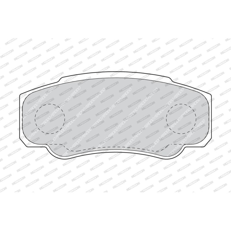 Jeu de 4 plaquettes de frein arrière FERODO FVR1480 - Visuel 1