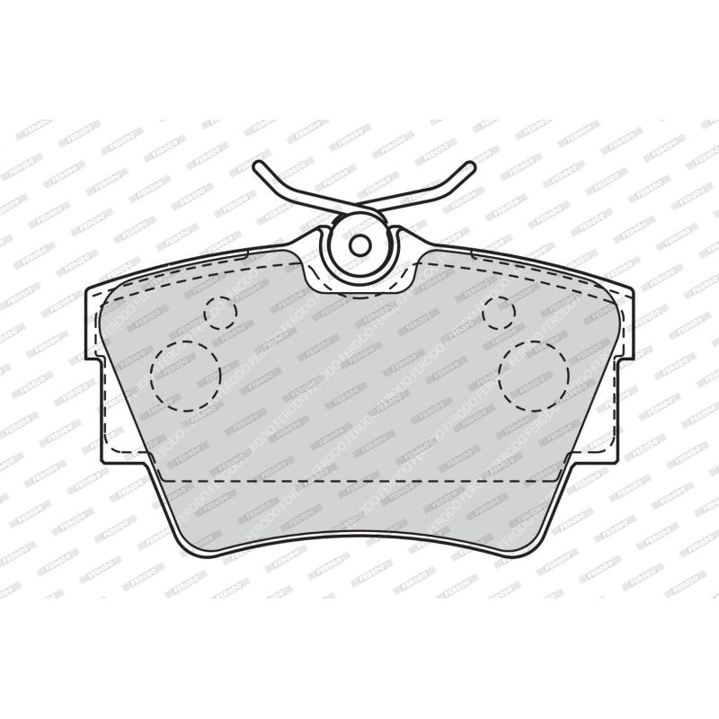 Jeu de 4 plaquettes de frein arrière FERODO FVR1516 - Visuel 1