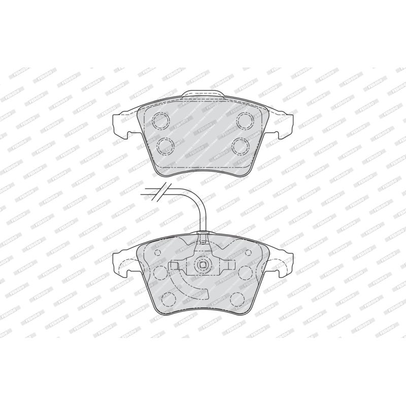Jeu de 4 plaquettes de frein avant FERODO FVR1642 - Visuel 1
