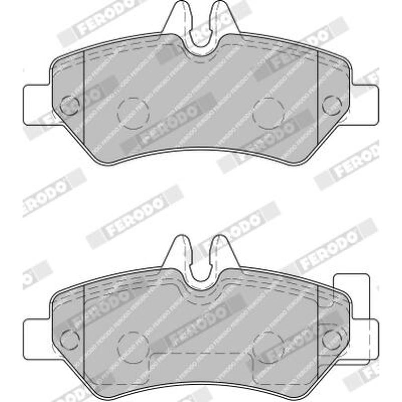 Jeu de 4 plaquettes de frein arrière FERODO FVR1780 - Visuel 2