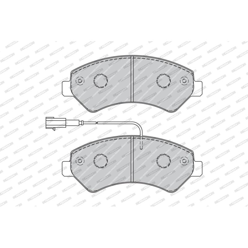 Jeu de 4 plaquettes de frein avant FERODO FVR1926 - Visuel 1