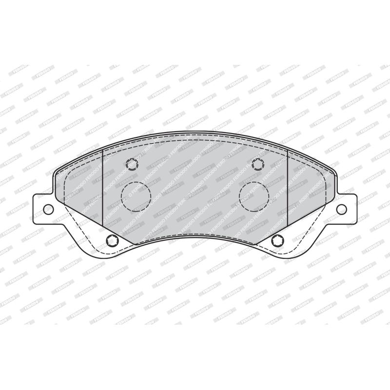 Jeu de 4 plaquettes de frein avant FERODO FVR1929 - Visuel 1